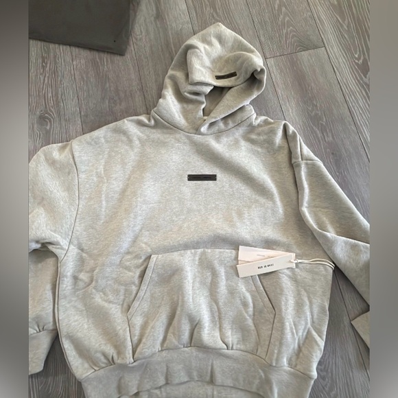 NWT IN BAG Essentials Fear of God HEATHER STONE CLASSIC HOODIE 100% Authentic - Picture 5 of 6